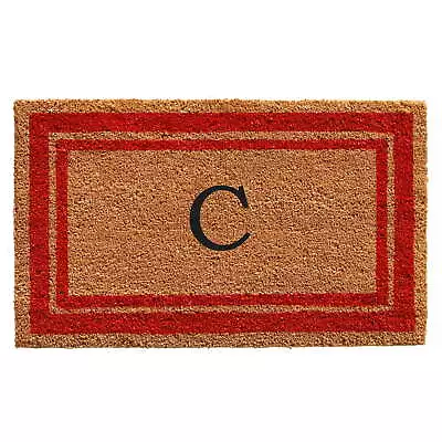 Red Border Monogram Doormat (1'6 X 2'6) • $29.97