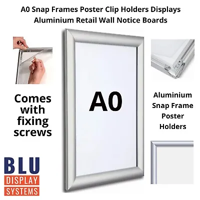 A0 Silver Mitred Corner Snap Frame Retail Poster Display / Frame • £42.95