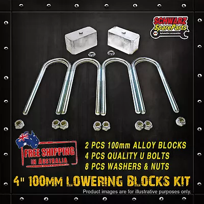 4  100mm Lowering Blocks Lowered Suspension Kit For Mazda 323 FA Wagon 2WD 78-03 • $155