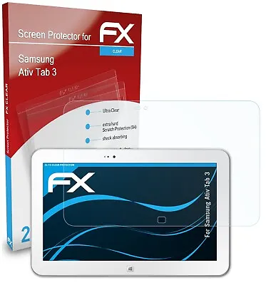 AtFoliX 2x Screen Protection Film For Samsung Ativ Tab 3 Screen Protector Clear • £16.29