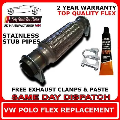 VW Polo 1.4 16V 2001-2008 Exhaust Replair Flexi Flex Replacement For Front Pipe • $26.10