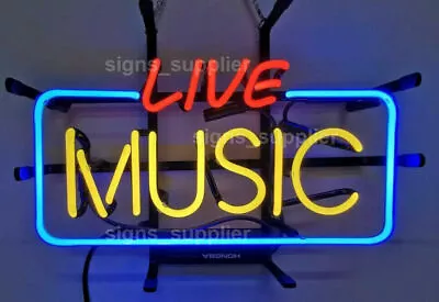 Live Music Neon Lamp Light Sign 24  Beer Bar Hanging Nightlight Decor EY • $212.70