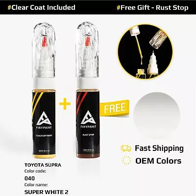 Car Touch Up Paint For TOYOTA SUPRA Code: 040 SUPER WHITE 2 • $40.69