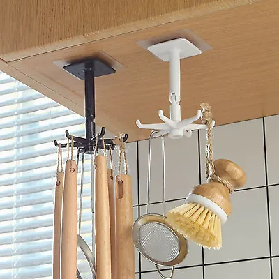£3.67 • Buy Kitchen Gadgets Accessories Bath Hook Wall Mounted 360° Rotating Coat Hanger
