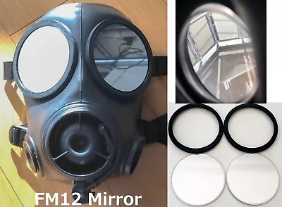 Outsert MirrorFilm Polycarbonate Lenses For SAS FM12 GasMaskCosplayAirsoftABS • $26.50