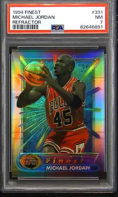 1994 Topps Finest #331 Michael Jordan Refractor PSA 7 NM • $500