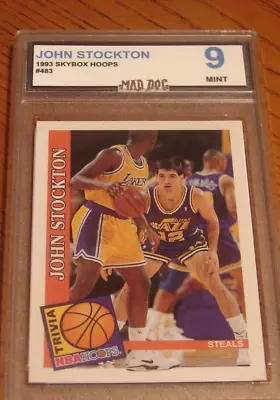 JOHN STOCKTON****1993 SKYBOX HOOPS---MINT 9--JAZZ---Mad Dog---483 • $15.77