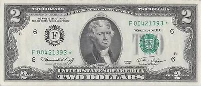 1976 $2 Dollar Bill ((STAR NOTE)) ((CRISP)) UNC • $19.95