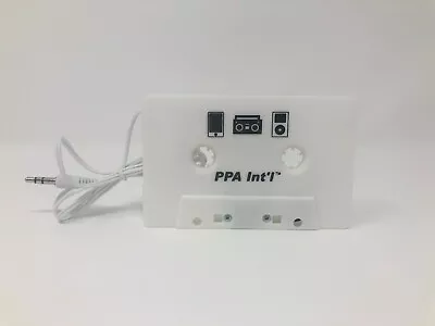 NEW Cassette Tape Adapter 3.5mm AUX Car Audio White For MP3 IPod IPhone (8034) • $7.49