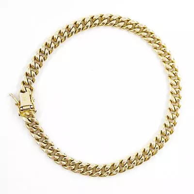 8.5in Cuban Chain Link Bracelet In 14K Yellow Gold 6.2mm With Box Clasp (10g) • $699.99