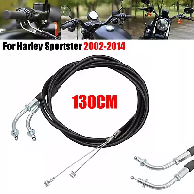 130CM Motorcycle Throttle Cable Wire Set Fit For Harley Sportster Custom XL1200C • $12.33