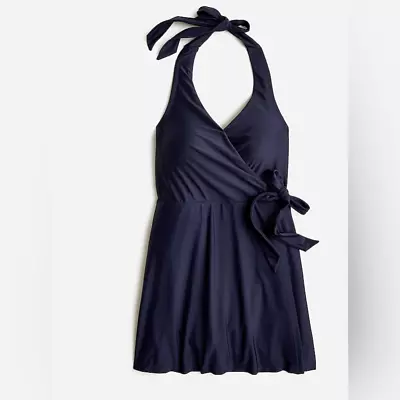 NEW  J.Crew Halter Wrap Swim Dress Swimsuit • $54