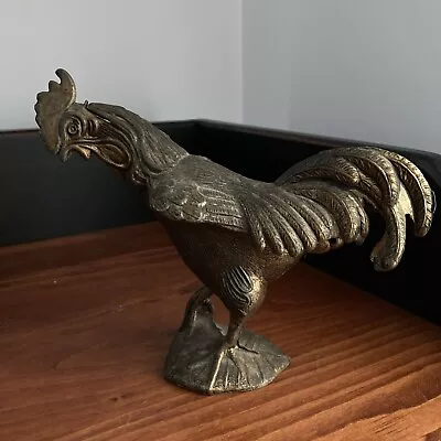 Vintage Brass ? Bronze ? Rooster Trinket Box Hinged • $29.99