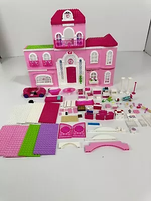 Barbie Mega Bloks Build N Style Luxury Mansion LEGO Play Set 2012 Mattel 80229 • $25.86