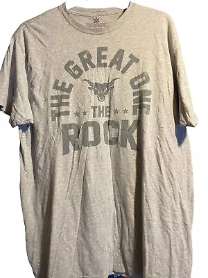 £18.50 • Buy Wwe The Rock The Great One T Shirt Size Xl Gray Monday Night Raw 2015