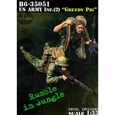 1/35 Resin Figures Model Kit Vietnam War 2 US Soldiers In Battle Unpainted • $13.45