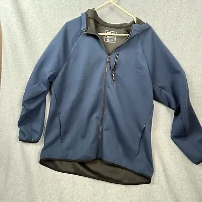 Russell Hoodie NWT Men's XL Blue Fusion Knit Jacket Full Zip Hooded Sweatshirt • $22
