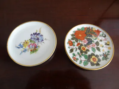  Two Porcelain Mini Floral Plates / Coasters By Kaiser W. Germany • $14.95