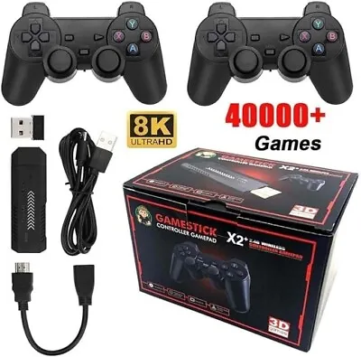 New X2 Plus Retro Arcade Game Stick Console With Wireless Controller 41000 Games • £32.95