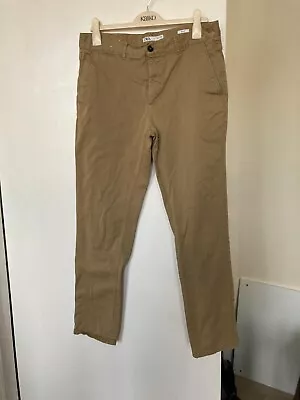 Zara Men Chinos Trousers Slim Fit Tan W34 L32 • £10