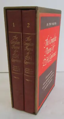 THE COMPLETE POEMS OF D.H. LAWRENCE Two Volumes In Slipcase 1964 • $34.95