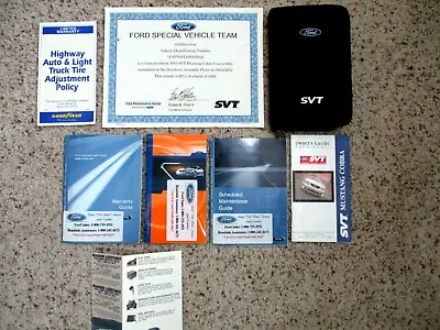 2003 Mustang SVT Cobra Factory Original Owners Manual Set Complete New MINT • $299