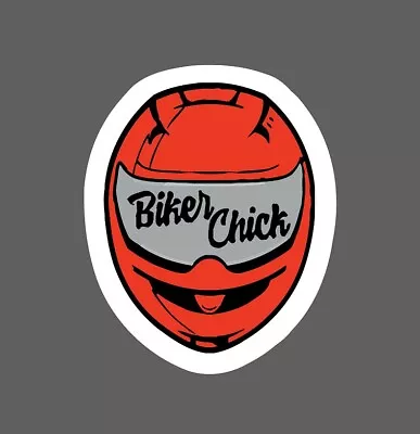 Biker Chick Sticker Helmet Waterproof - Buy Any 4 For $1.75 Each Storewide! • $2.95