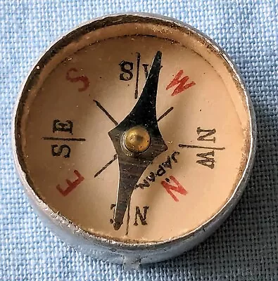 Vintage Barbie Silver Metal Japan Miniature Compass Works  • $4