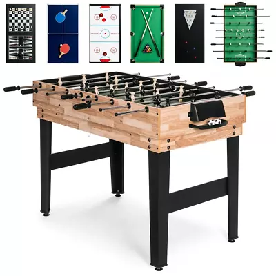 Best Choice Products 2X4Ft 10-In-1 Combo Game Table  Hockey Foosball Natural • $235.16