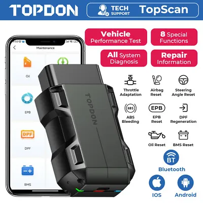 2024 TOPSCAN OBD2 Scanner Car Diagnostic Tool Full System Bidirectional Control • $53.99