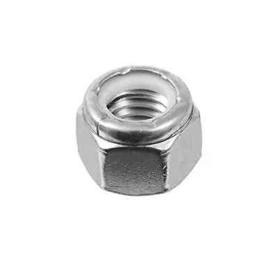 #8-32 Plain Finish Lock Nut (50 Pack) White Nylon Hex Insert 316 Marine Grad... • $16.07