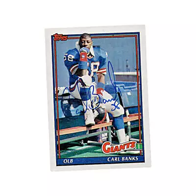 1991 Topps Carl Banks Autograph Auto Signed Signature New York Giants • $10