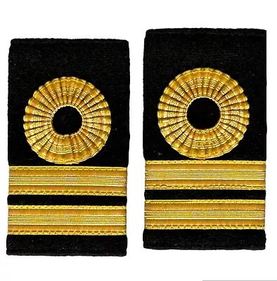 The Naval Slip-on Epaulette 1 Circle And 2 Bars In Gold • $21.12