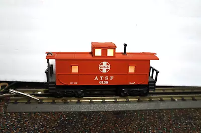 K - LINE       # K - 6138   =   RED  SANTA-FE  LIGHTED  CABOOSE   CAR  =   BOXED • $17.95