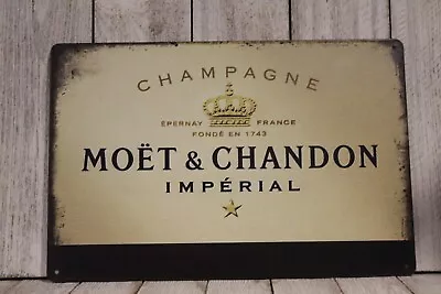 Moet & Chandon Champagne Tin Sign Metal Poster Wine Bar Pub Liquor Store XZ • $10.97