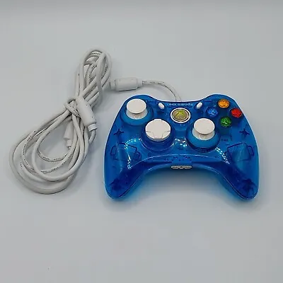 $14.90 • Buy Microsoft Xbox 360 Rock Candy Gamepad Wired Transparent Clear Blue Controller 