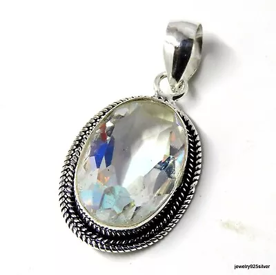 Mystic Topaz 925 Sterling Silver Handmade Jewelry Pendent 8 Gm-A52 • $15.99