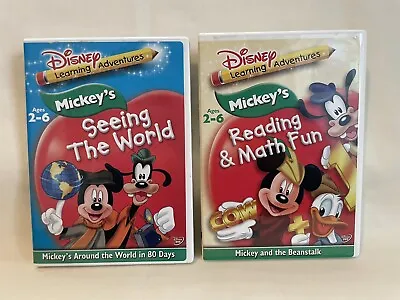 Disney Learning Adventures-Mickey's Seeing The World & Reading And Math Fun DVDS • $12.99