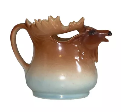 Vintage Elk/Moose Head 4” Figural Creamer Pitcher MADE IN CZECHO-SLOVAKIA • $11.99