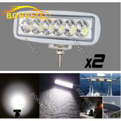 2PCS (Flood Light) Spreader LED Deck/Marine Lights For Boat  12V 18W White • $32.99