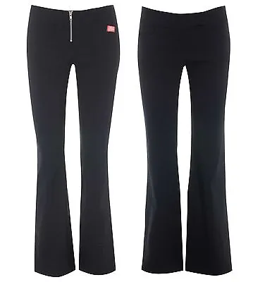 New Miss Sassy Black Bootcut/leg Sexy School Stretch Hipsters Trousers Size 6-14 • £12.99