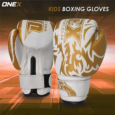£12.98 • Buy Onex Boxing Gloves Muay Thai Kick Junior Kids Youth Sparring MMA Training Mitts