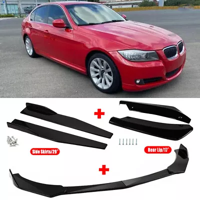 Glossy Black Front Bumper Spoiler Body Kit / Side Skirt /Rear Lip Universal UK • £54.95