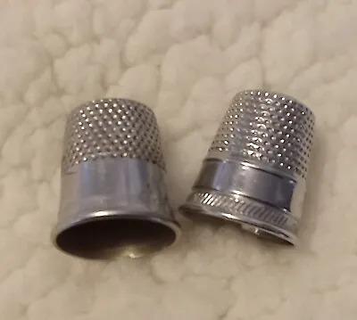 Lot Of 2 - Size 10 Metal Sewing Thimbles • $3.85