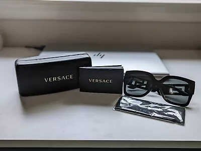 VERSACE MOD.4402 GB1/87 3N BLACK SUNGLASSES 59-16-140mm B54mm Italy • $139.97