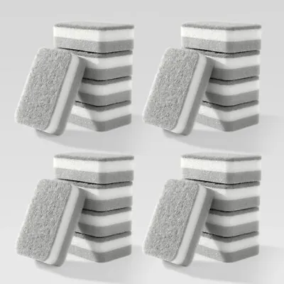 20pcs Double-sided Cleaning Sponges Pan Pot Dish-Washing Sponges Household Scour • £7.99