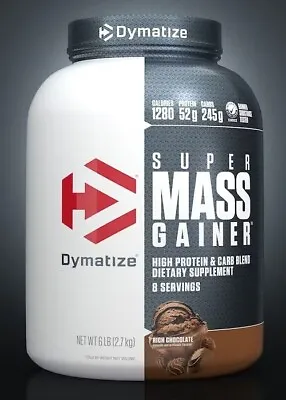 DYMATIZE SUPER MASS GAINER (6 LB) Carbohydrates Iso Elite 100 Whey Protein Amino • $59.95
