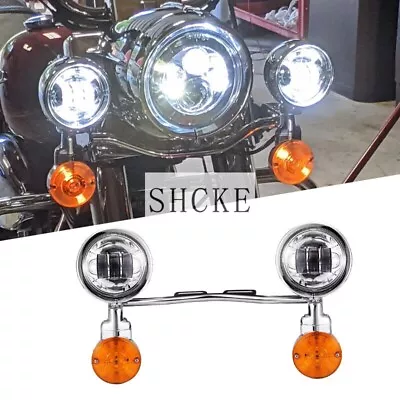 LED Passing Turn Signals Light Bar For Yamaha V Star 650 950 1100 Custom Classic • $165.41