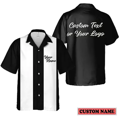 Personalize Custom Name Vintage Bowling USA Bowling Team Aloha Hawaiian Shirt • $11.99