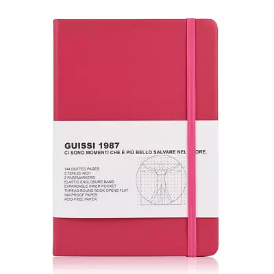 Guissi Classic Dotted Grid Bullet Notebook Journal Dot Hard Cover A5 Premium ... • $25.79